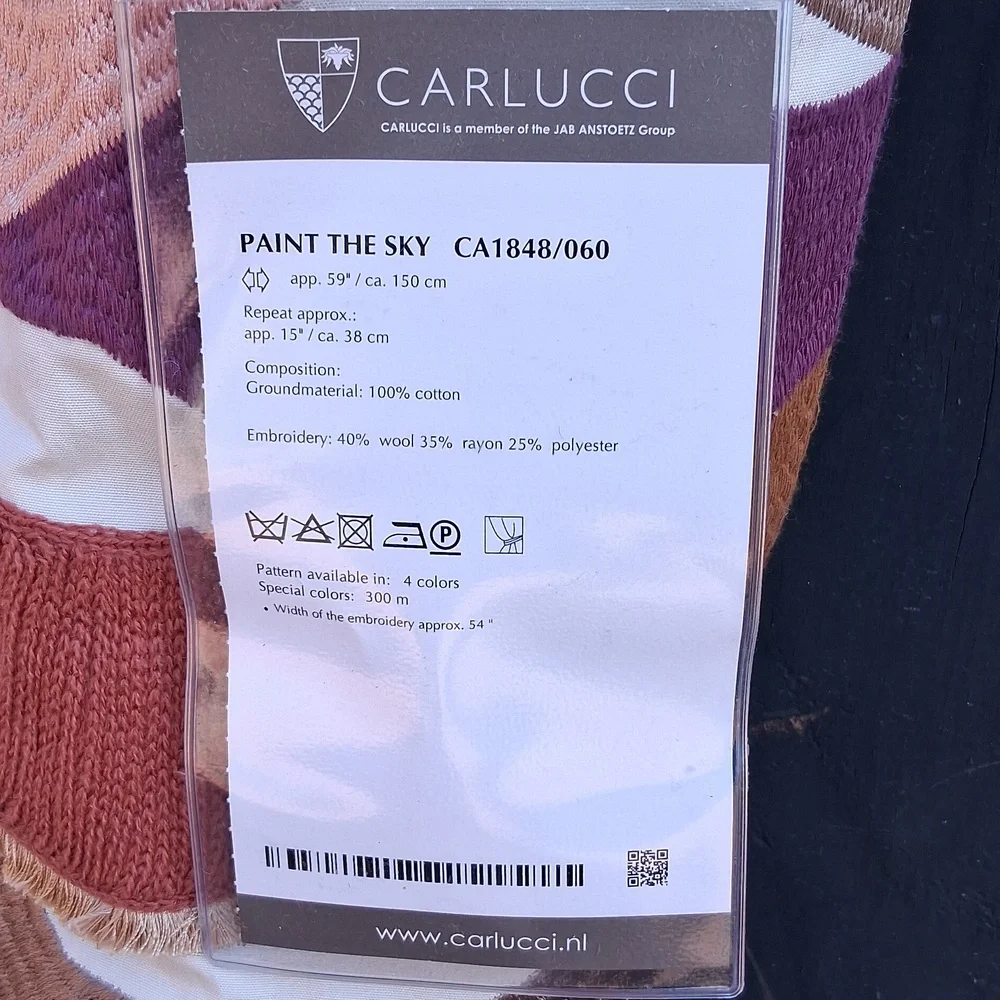 PAINT THE SKY Luxury embroidery fabric for curtains by the meter from Carlucci
